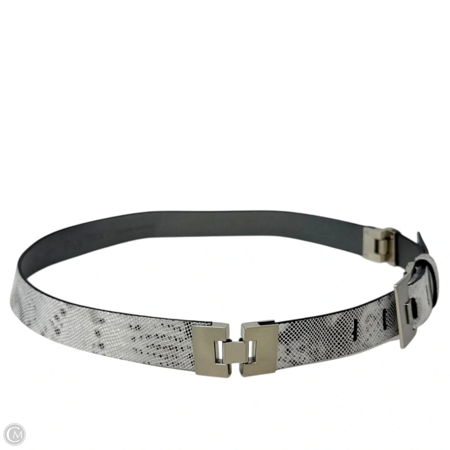 Snake Print Leather Belt By Etcetra, Size: Medium