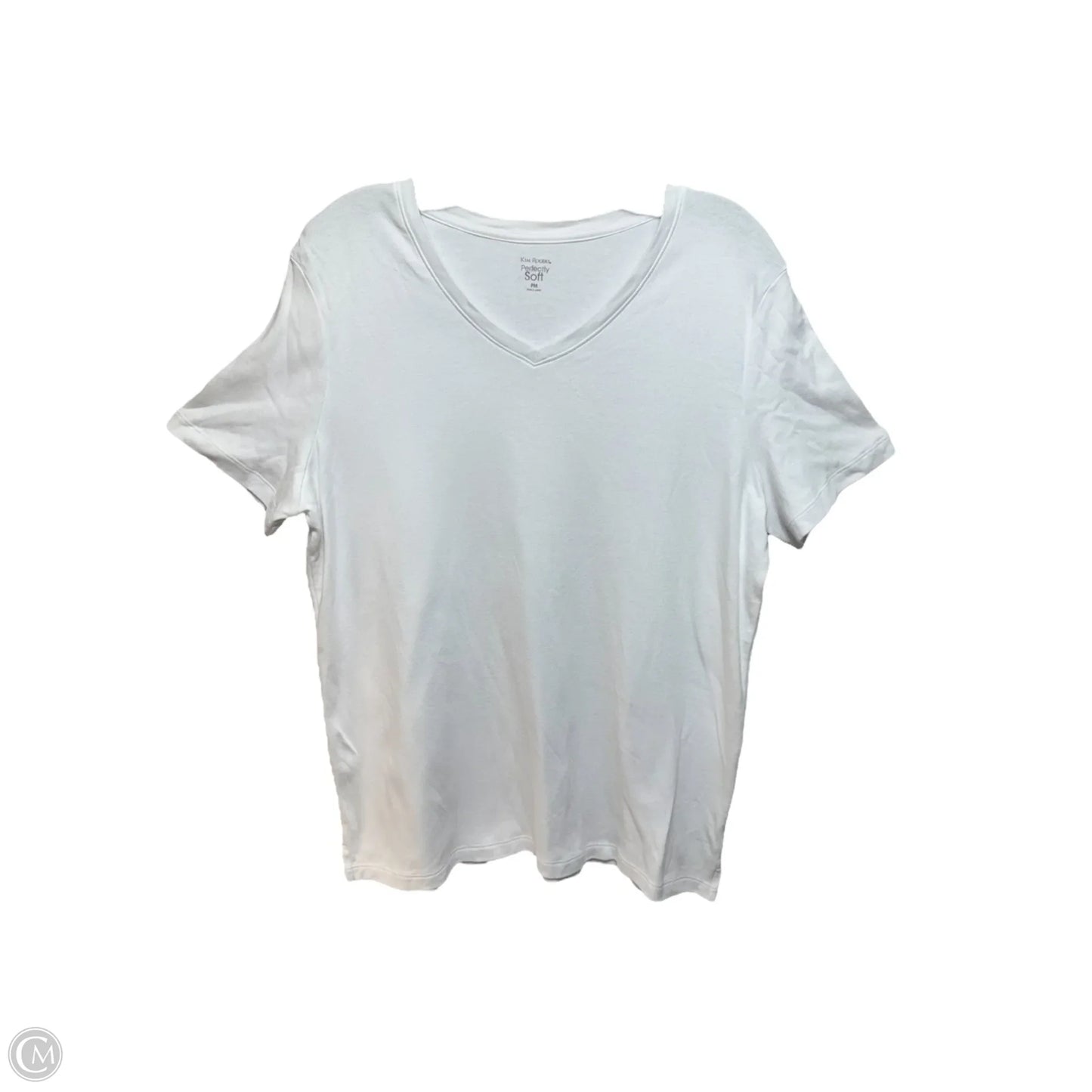 Top Short Sleeve Basic By Kim Rogers In White, Size: M