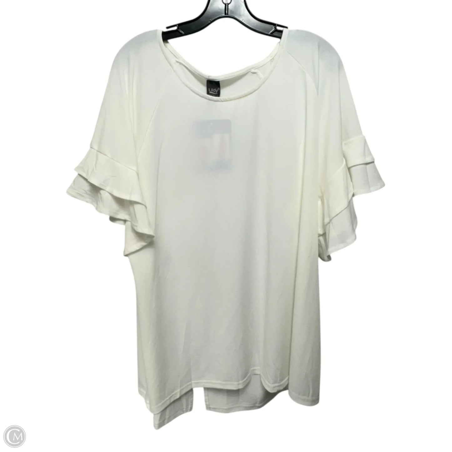 Top Short Sleeve By Lildy In Cream, Size: Xl