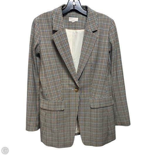 Blazer By Loft In Checkered Pattern, Size: 4