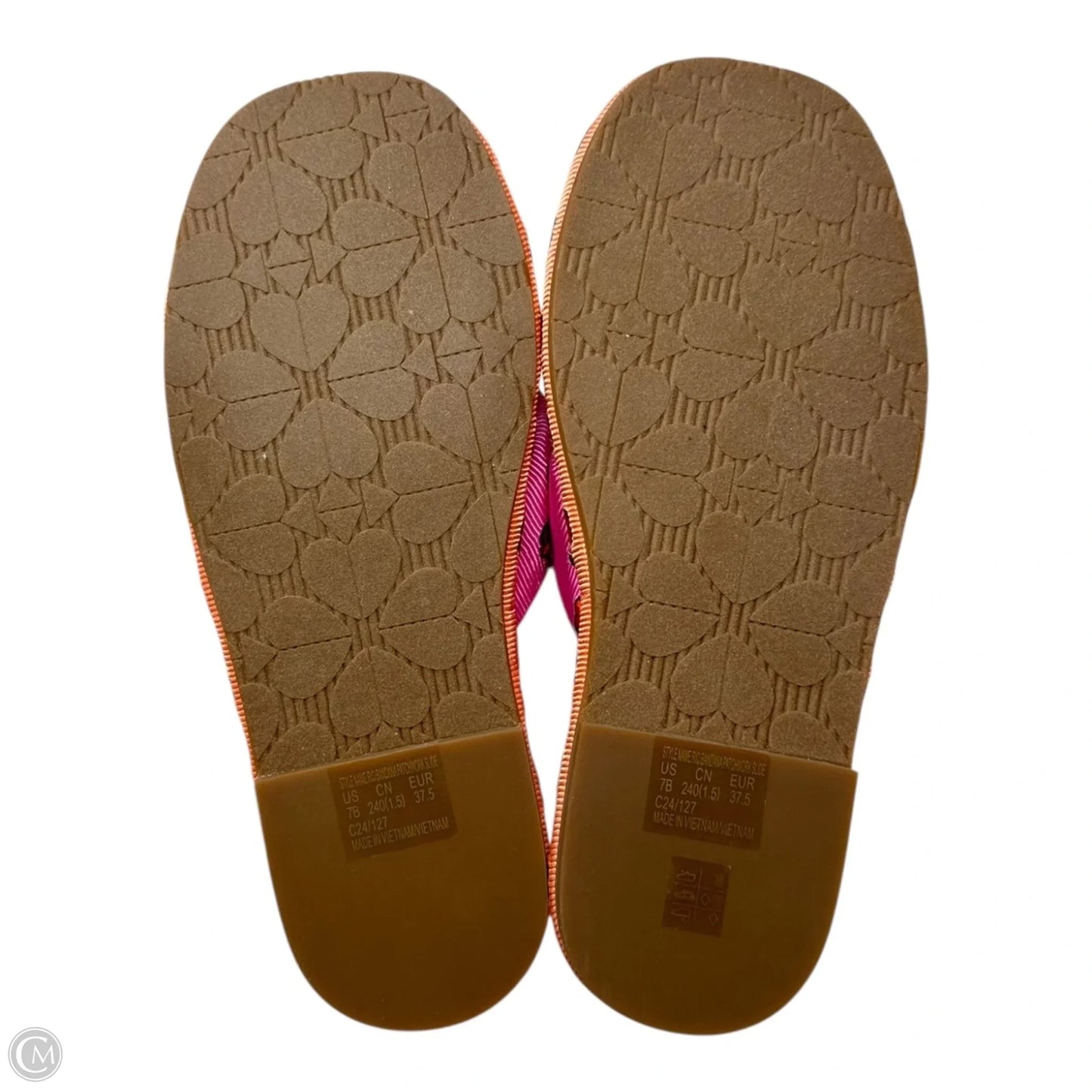 Rio Bandana Slides Sandals Designer By Kate Spade In Pink, Size: 7