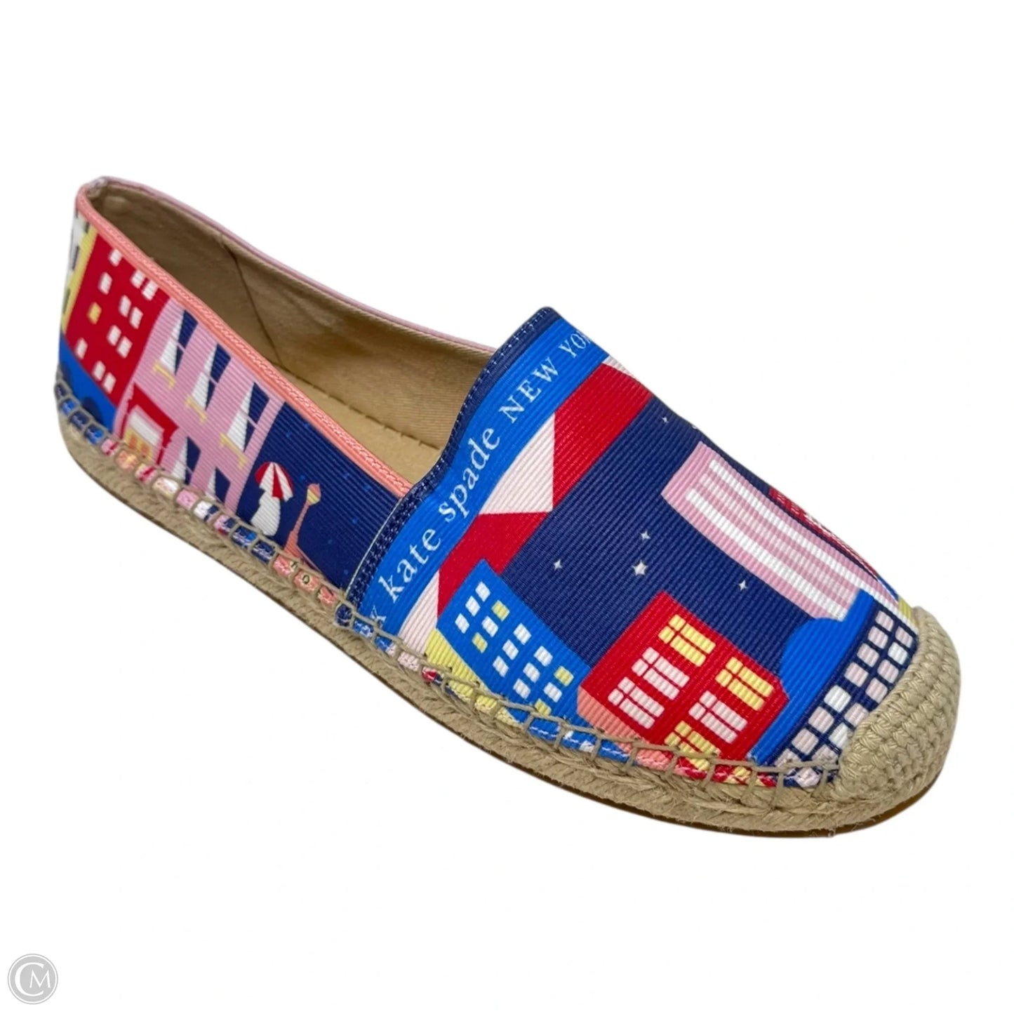 City Map Espadrille Shoes Designer By Kate Spade In Multi-colored, Size: 7