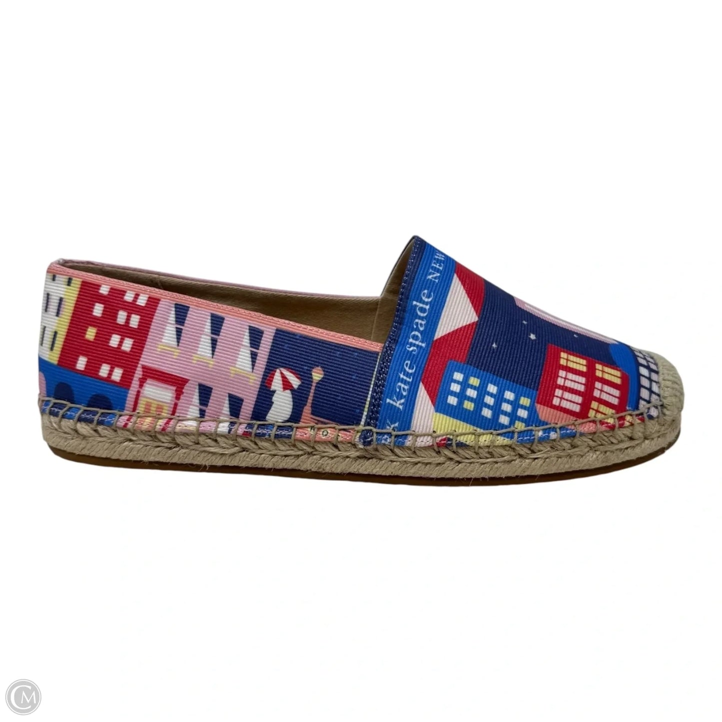 City Map Espadrille Shoes Designer By Kate Spade In Multi-colored, Size: 7