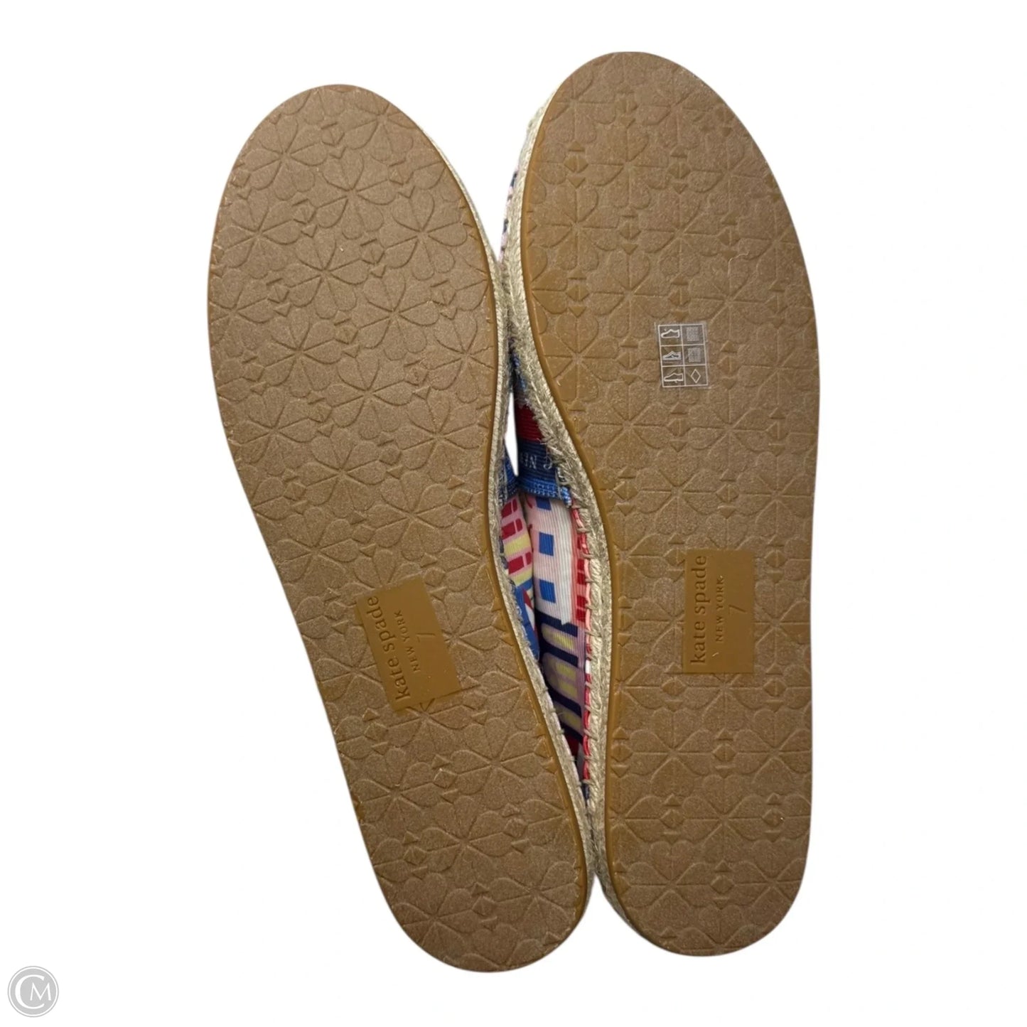 City Map Espadrille Shoes Designer By Kate Spade In Multi-colored, Size: 7