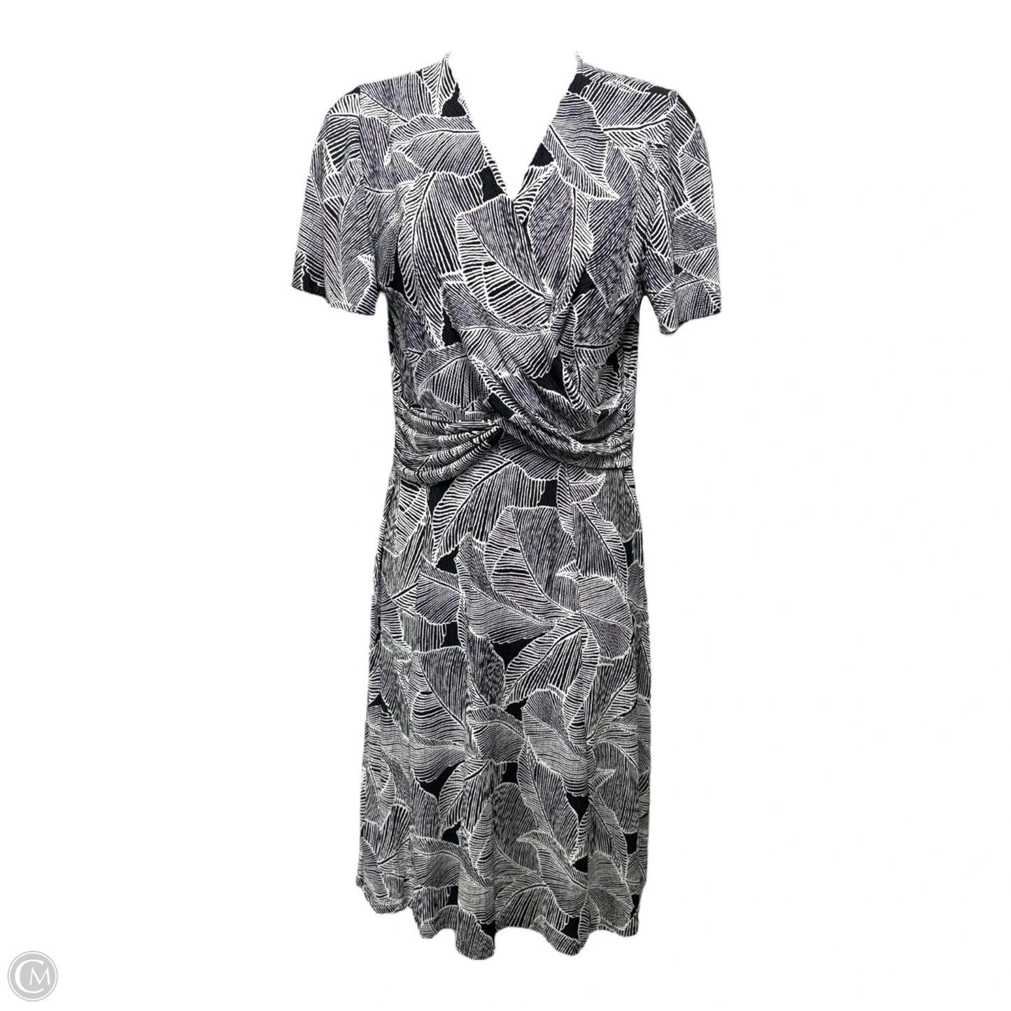 Faux Wrap Midi Dress By La Fee Maraboutee In Black & White, Size: 8