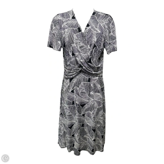 Faux Wrap Midi Dress By La Fee Maraboutee In Black & White, Size: 8