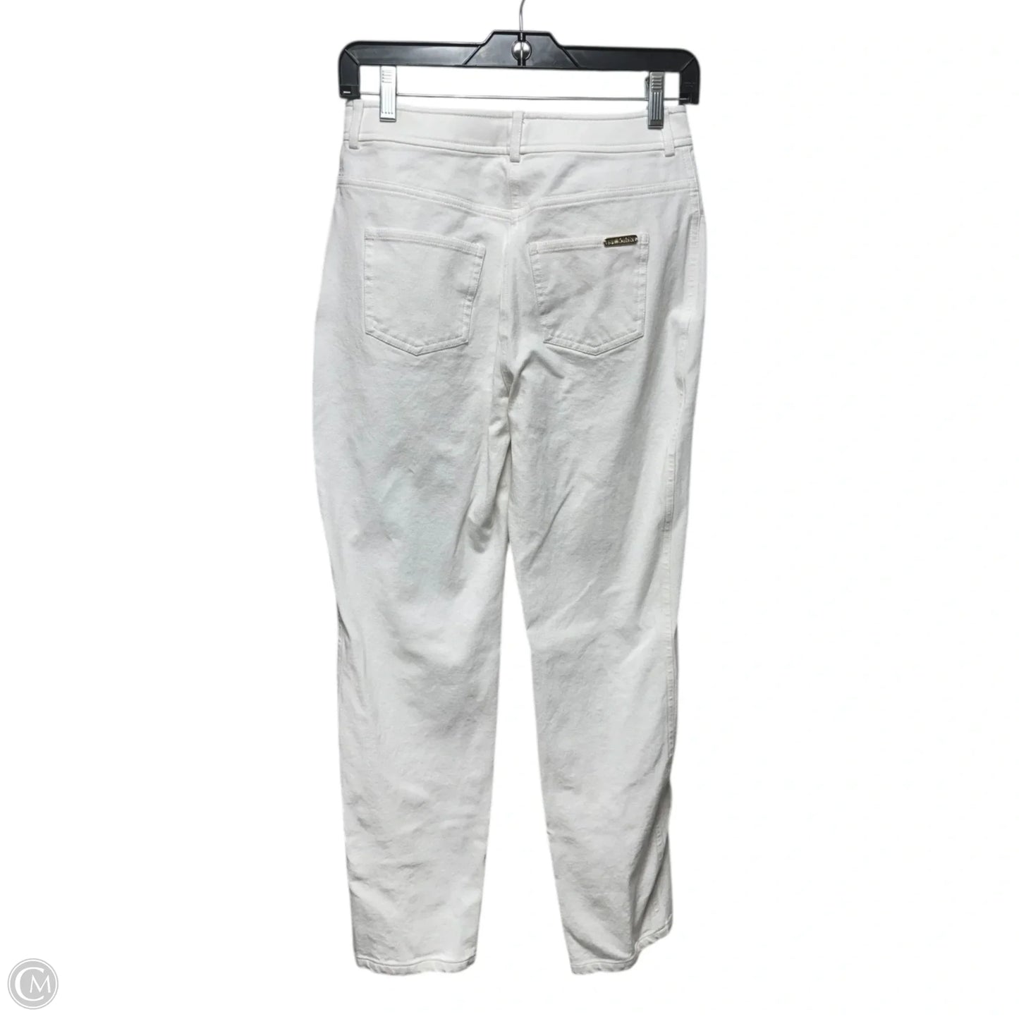 Denim Stretch Pants Designer By St John Caviar In Eggshell, Size: 2