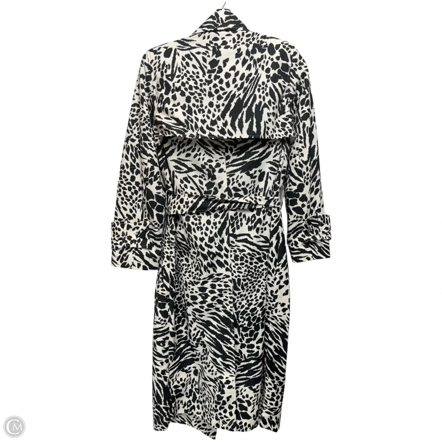Coat Raincoat By Sergio Hudson for Target In Black & Cream, Size: Xxs