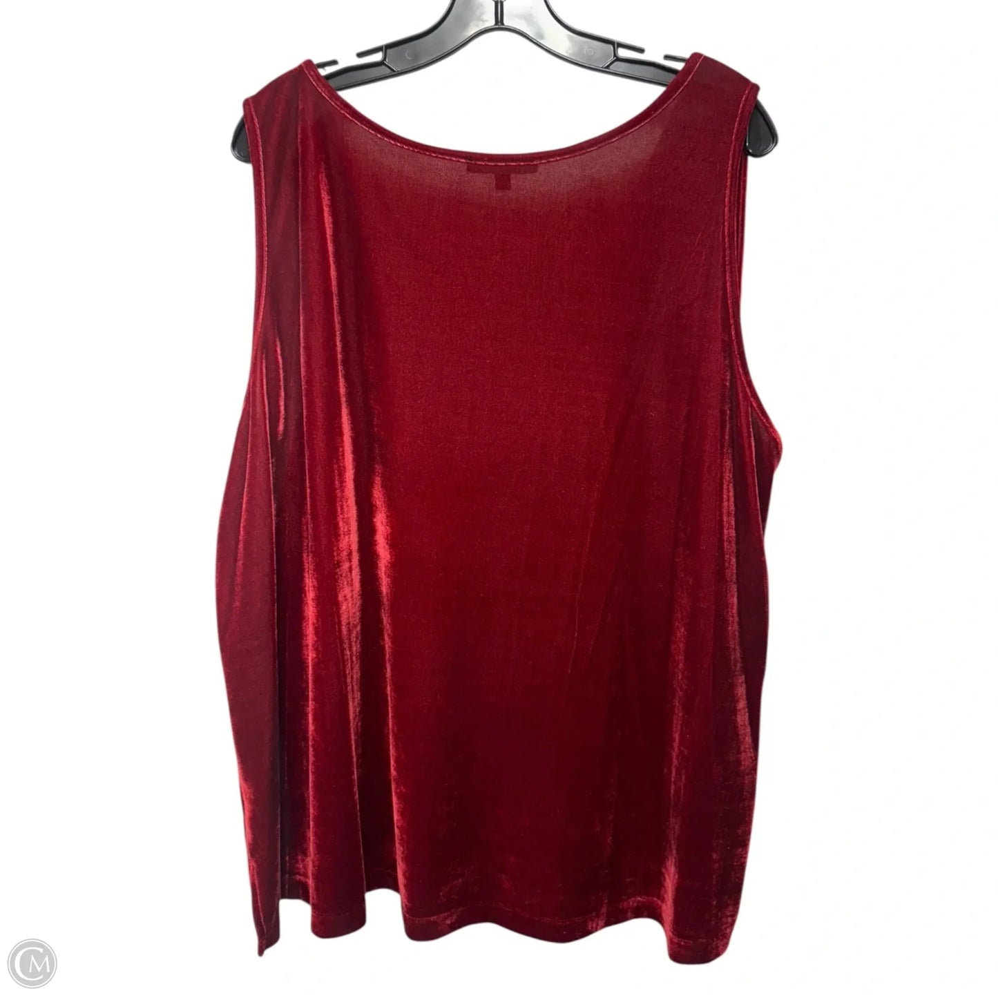 Top Sleeveless By John Mark In Red, Size: 3x