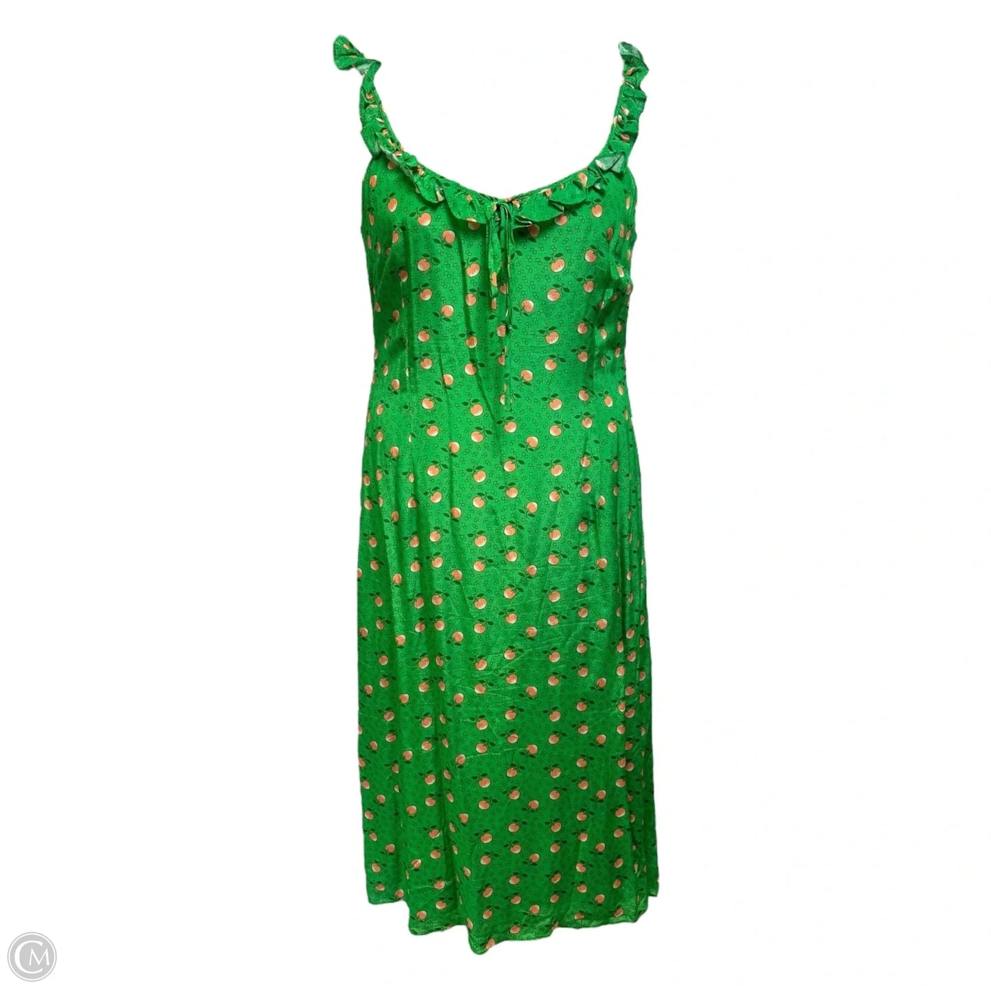 Danica Ruffled Dress Casual Midi By HVN In Green, Size: 10