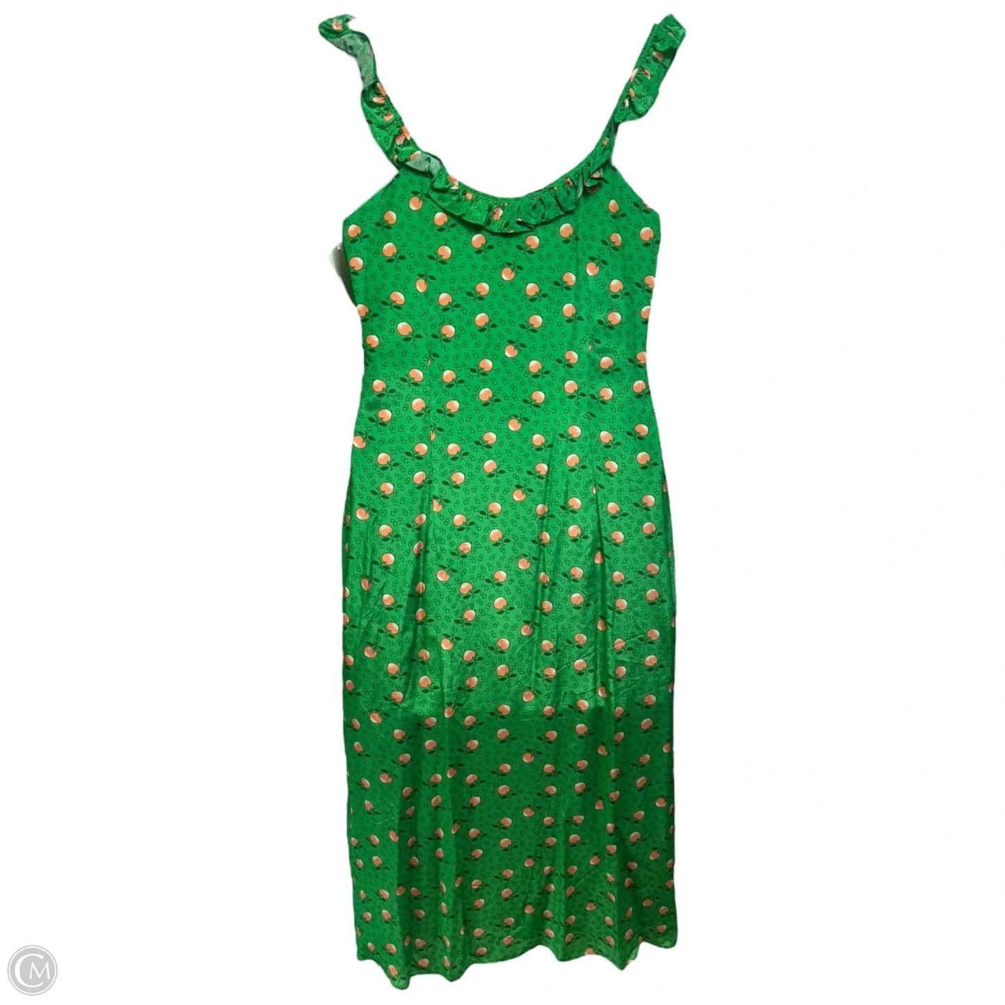Danica Ruffled Dress Casual Midi By HVN In Green, Size: 10