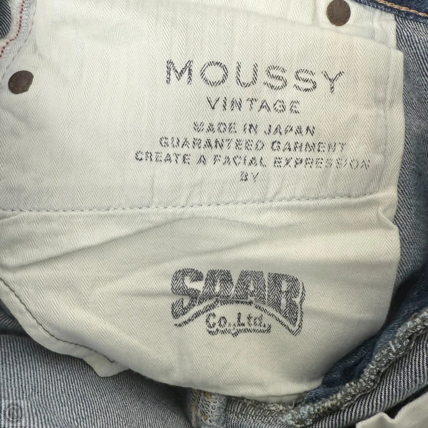 Jeans Straight By Moussy In Blue Denim, Size: 18