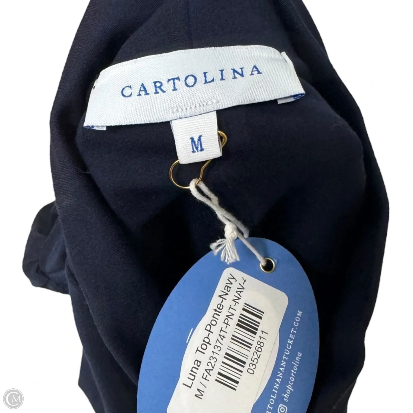 Luna Ponte Top Long Sleeve By Cartolina In Navy, Size: M