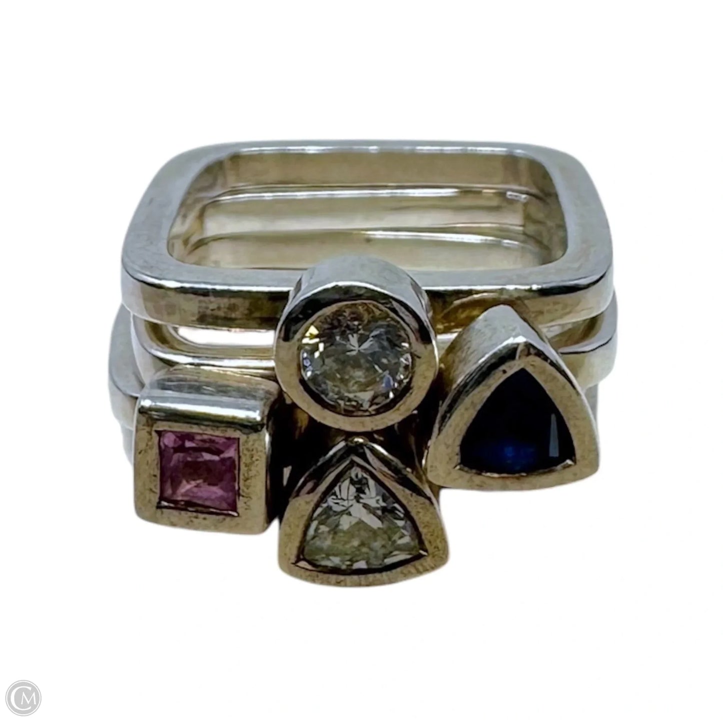 Stackable Sterling Silver Rings By Karthia, Set of 4