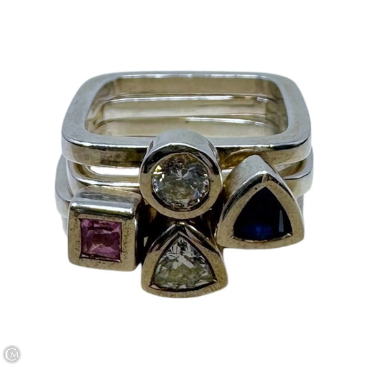 Stackable Sterling Silver Rings By Karthia, Set of 4