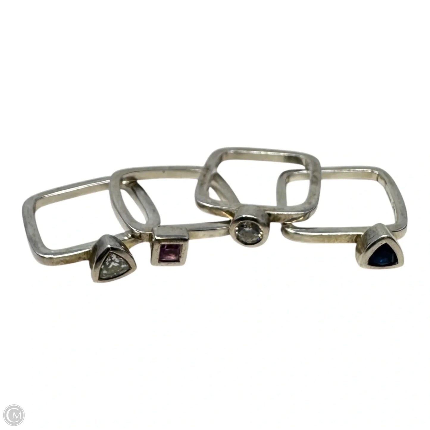 Stackable Sterling Silver Rings By Karthia, Set of 4