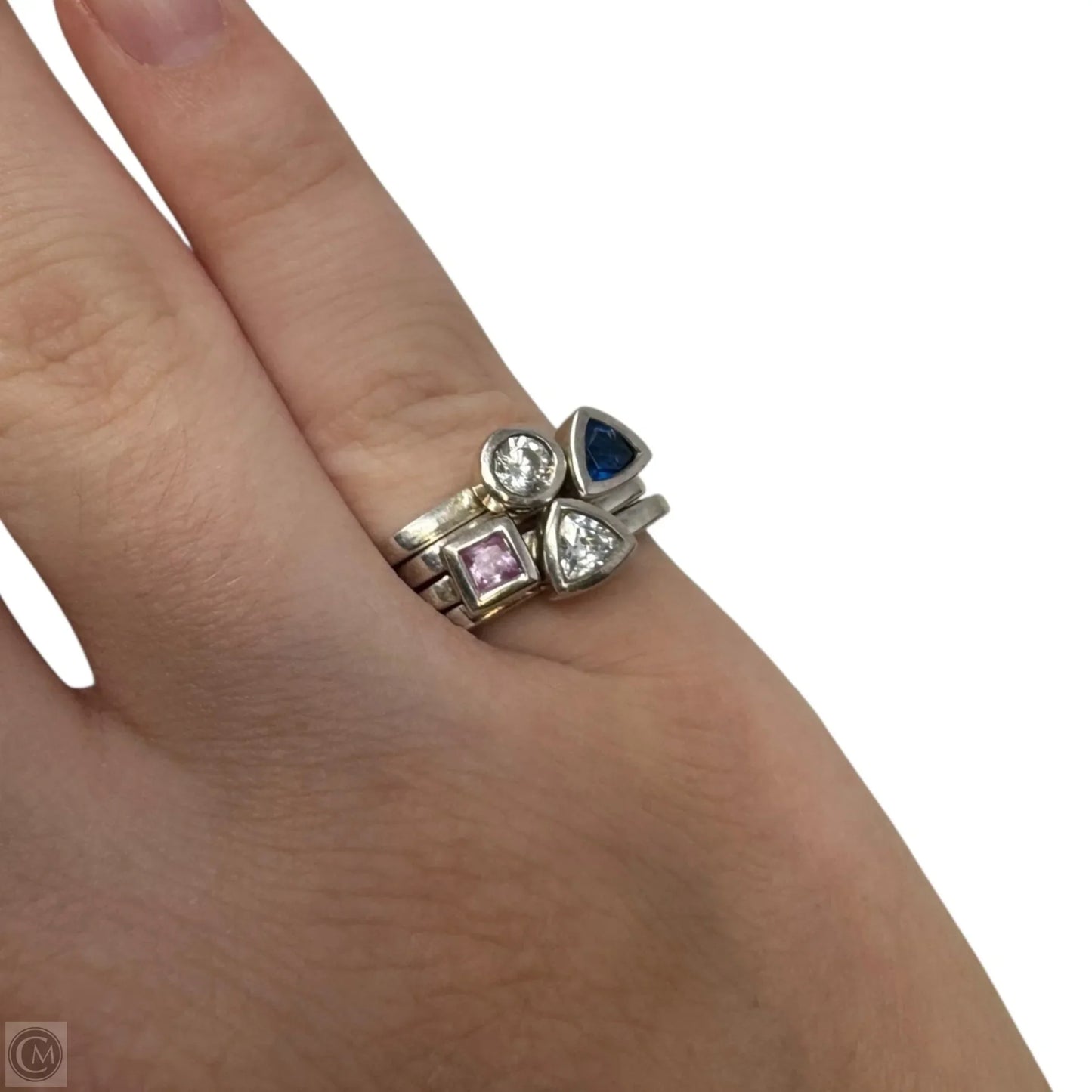 Stackable Sterling Silver Rings By Karthia, Set of 4