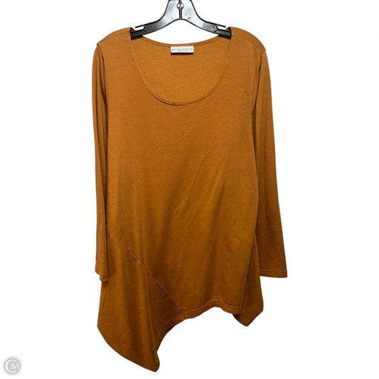 Asymmetrical Hem Tunic Long Sleeve By Bryn Walker In Gold, Size: M
