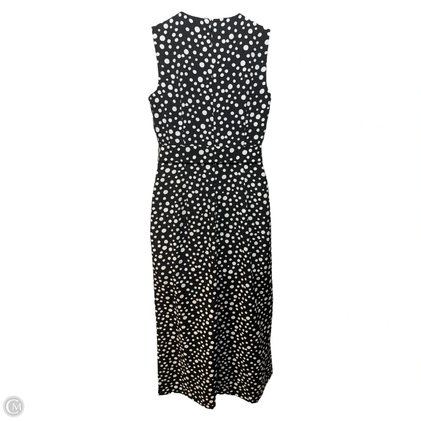 Cropped Wide Leg Jumpsuit By Karl Lagerfeld In Polkadot Pattern, Size: 8