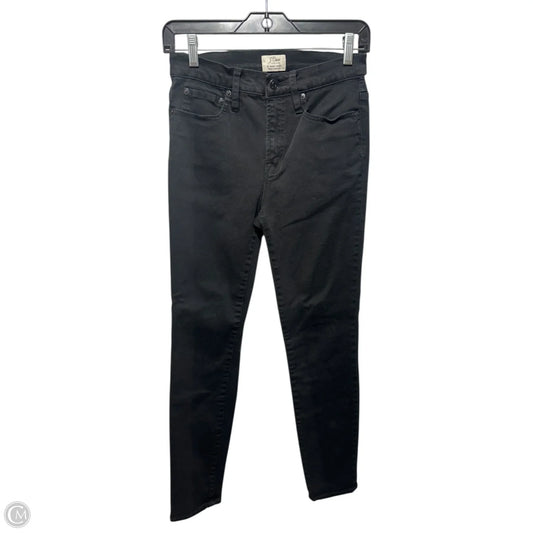 High Rise Toothpick Jeans Straight By J. Crew In Black, Size: 4