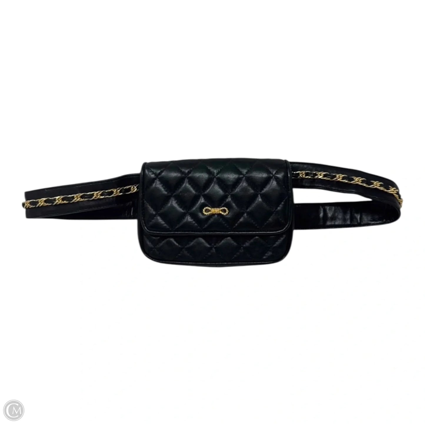 Quilted Chain Belt Bag Leather By Kamarel, Size: Medium