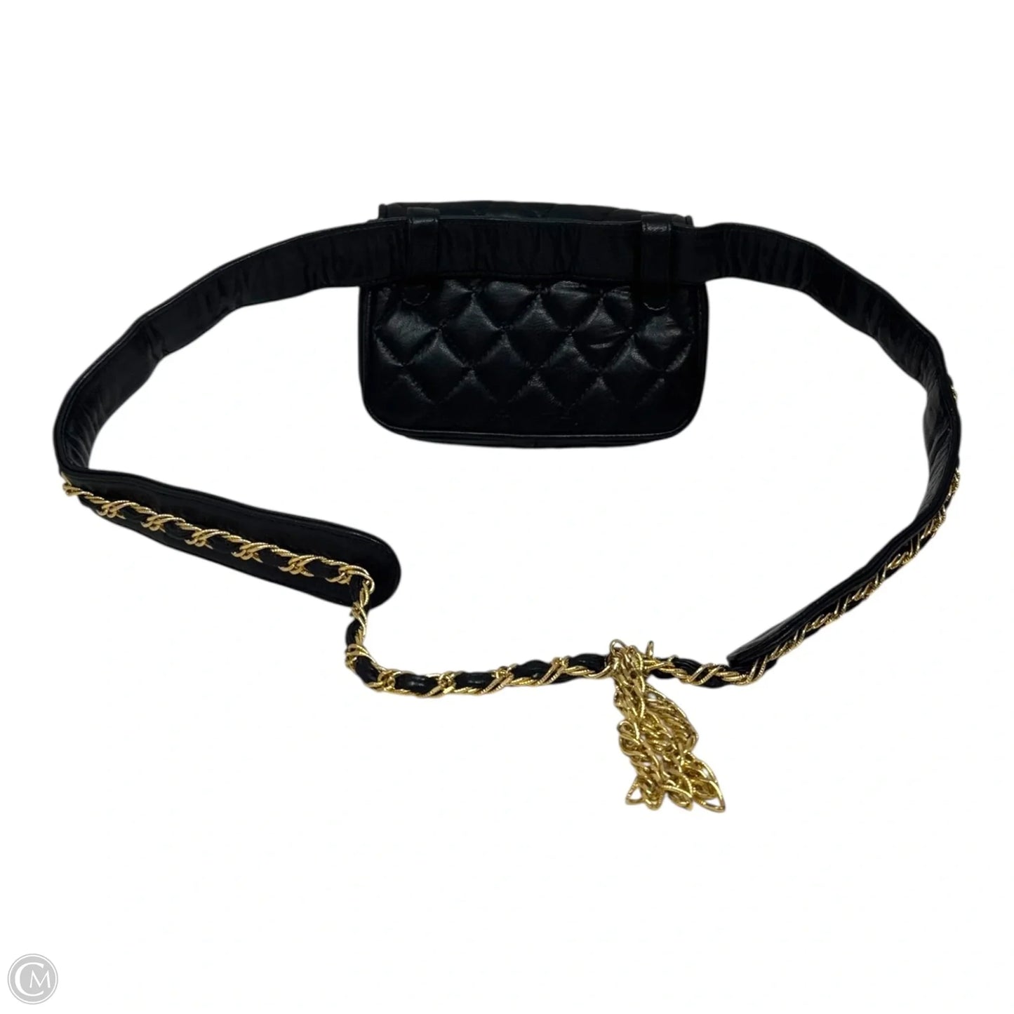 Quilted Chain Belt Bag Leather By Kamarel, Size: Medium