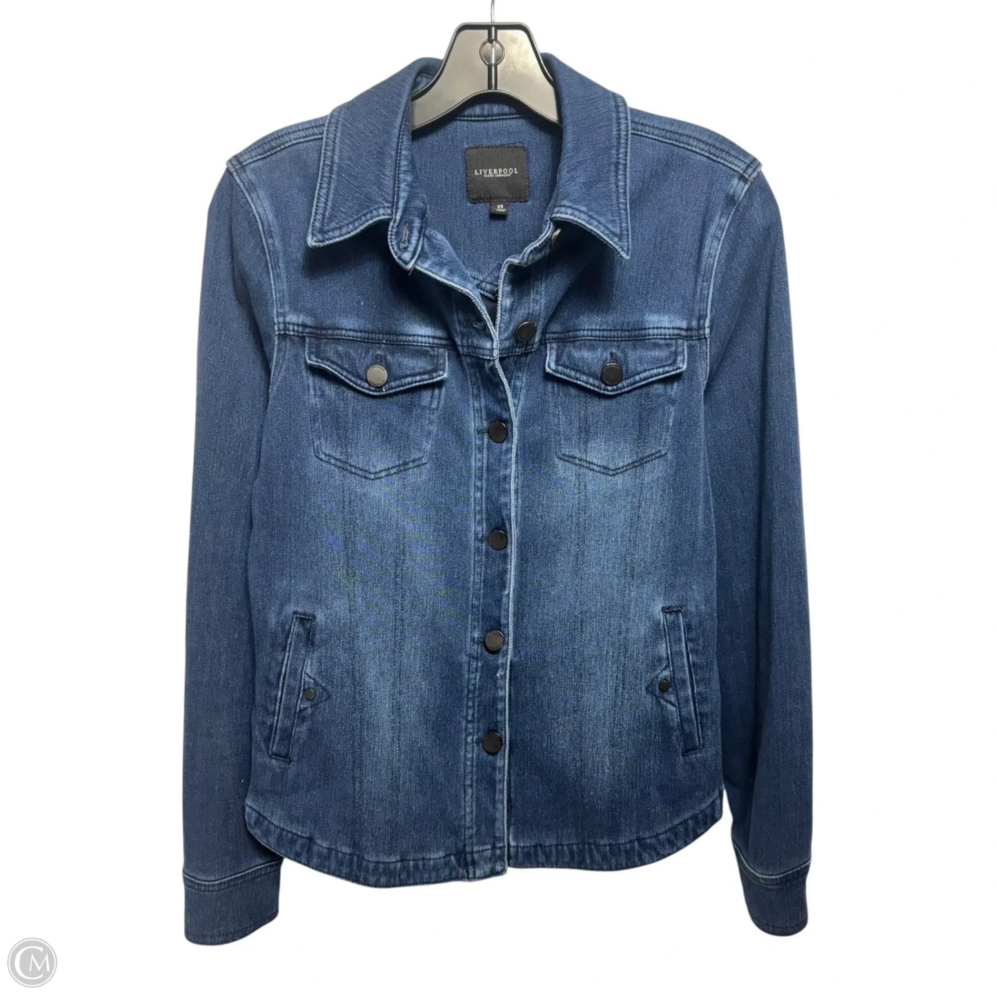 Eco Classic Jean Jacket By Liverpool In Blue Denim, Size: XS