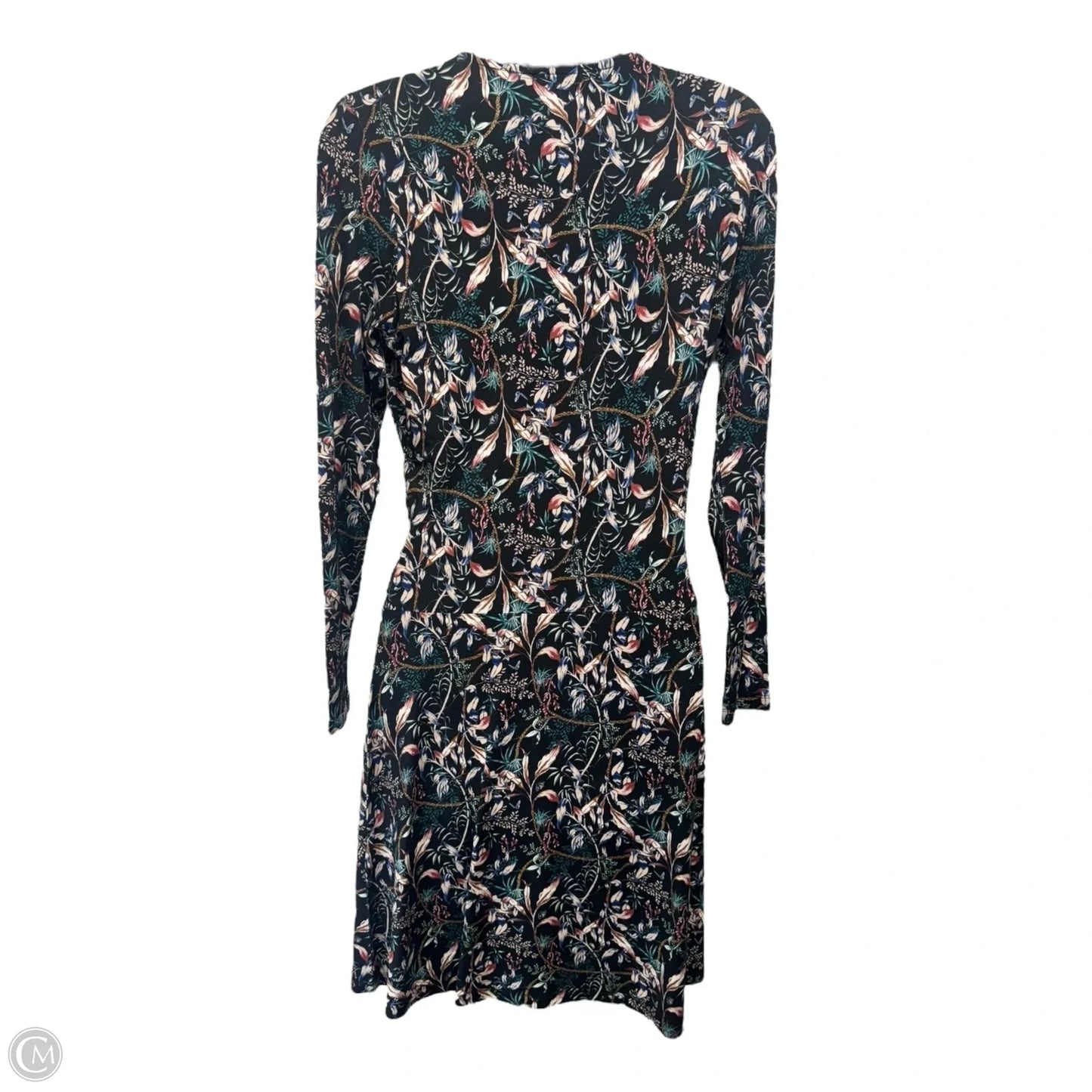 Long Sleeve Mid-Length Dress By La Fee Maraboutee In Floral Print, Size: Xs