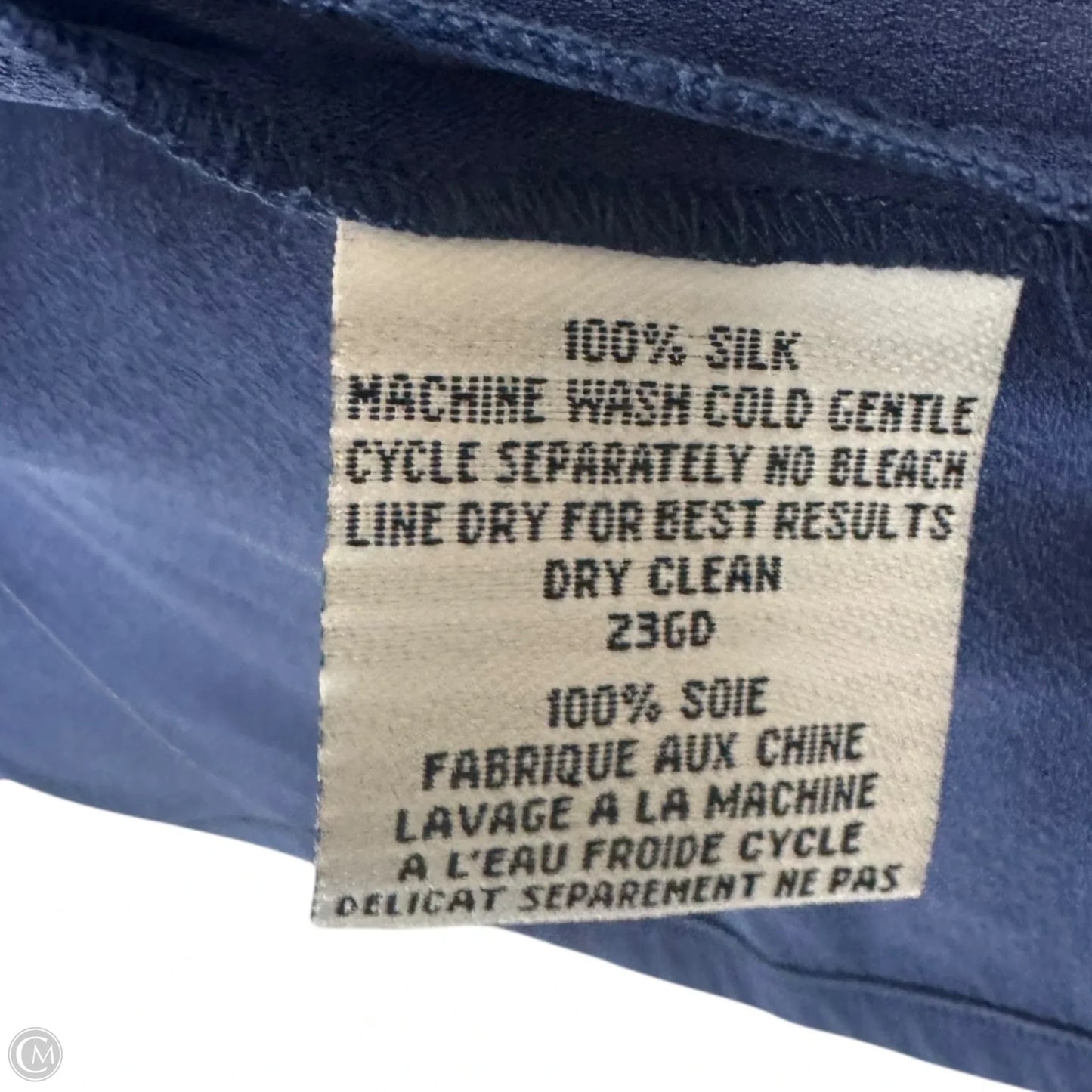 Silk Blazer By Eileen Fisher In Navy, Size: M