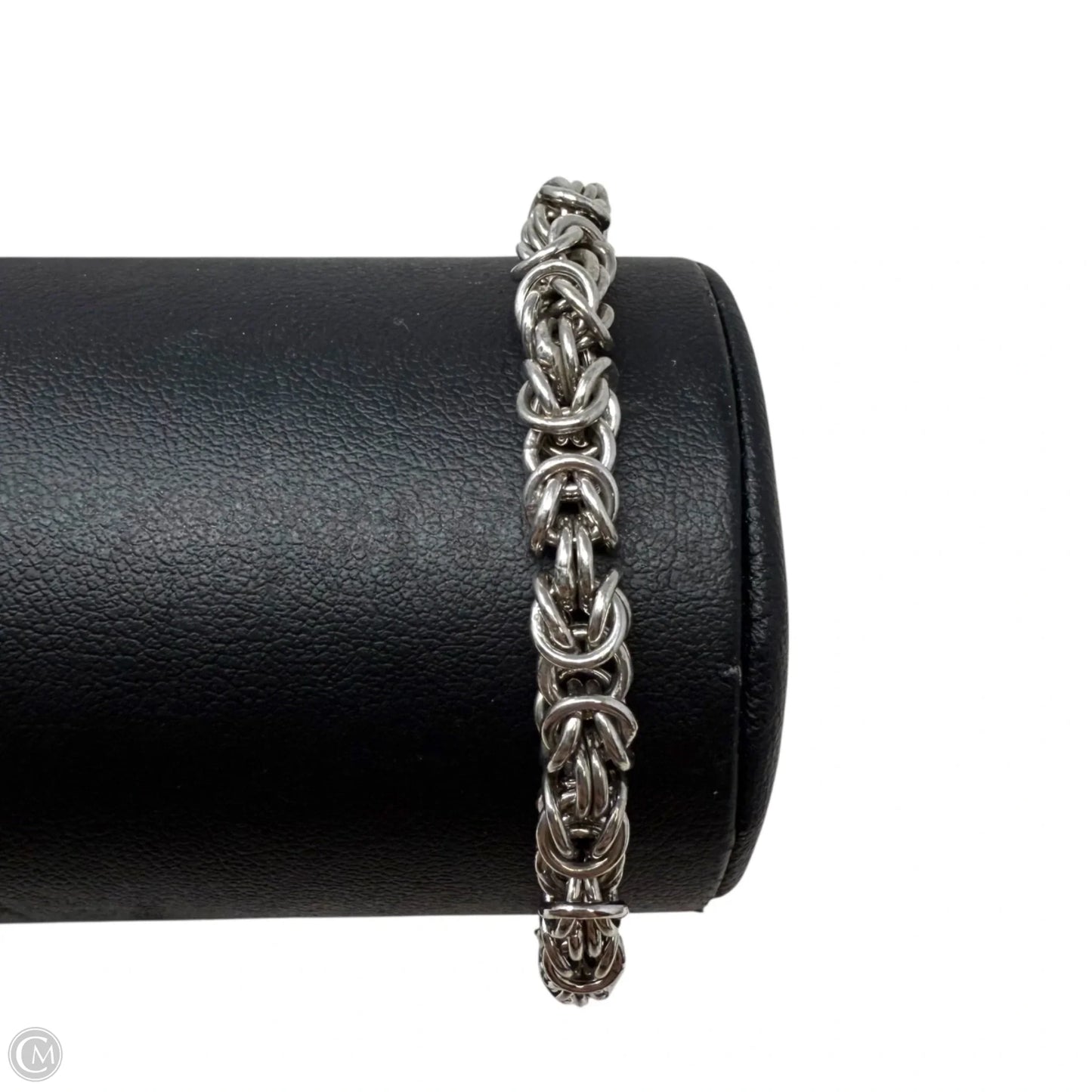 Sterling Silver Byzantine Adjustable Bolo Bracelet By Stamped MC