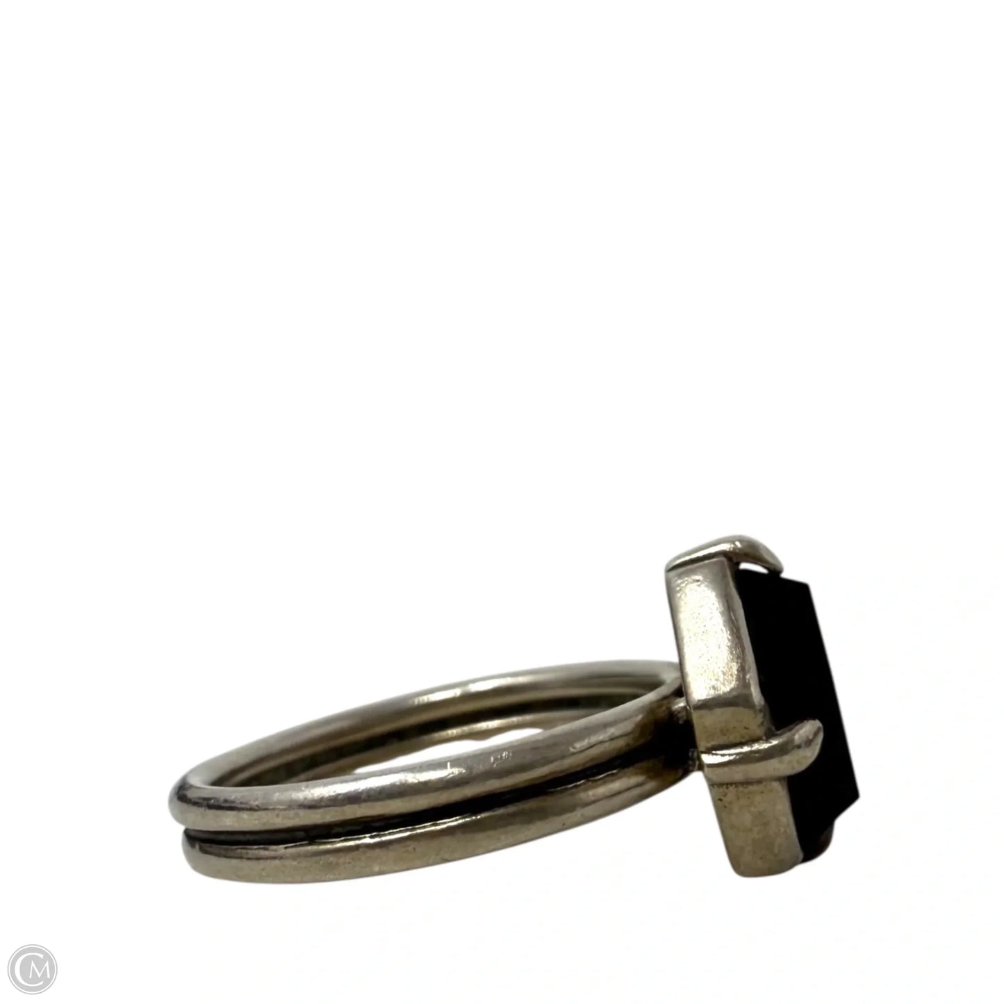 Black Hex Ring In Sterling Silver By Silpada, Size: 7