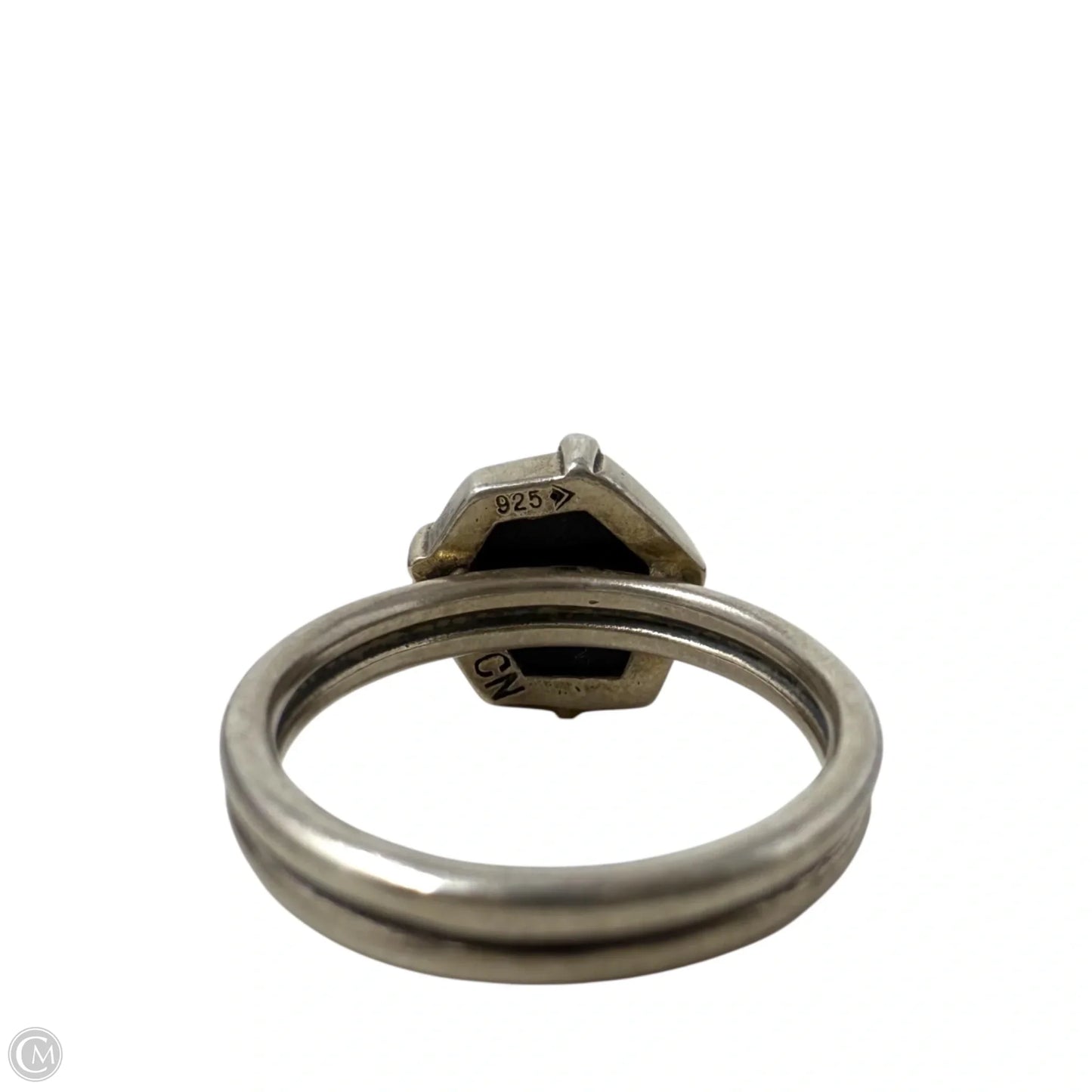 Black Hex Ring In Sterling Silver By Silpada, Size: 7