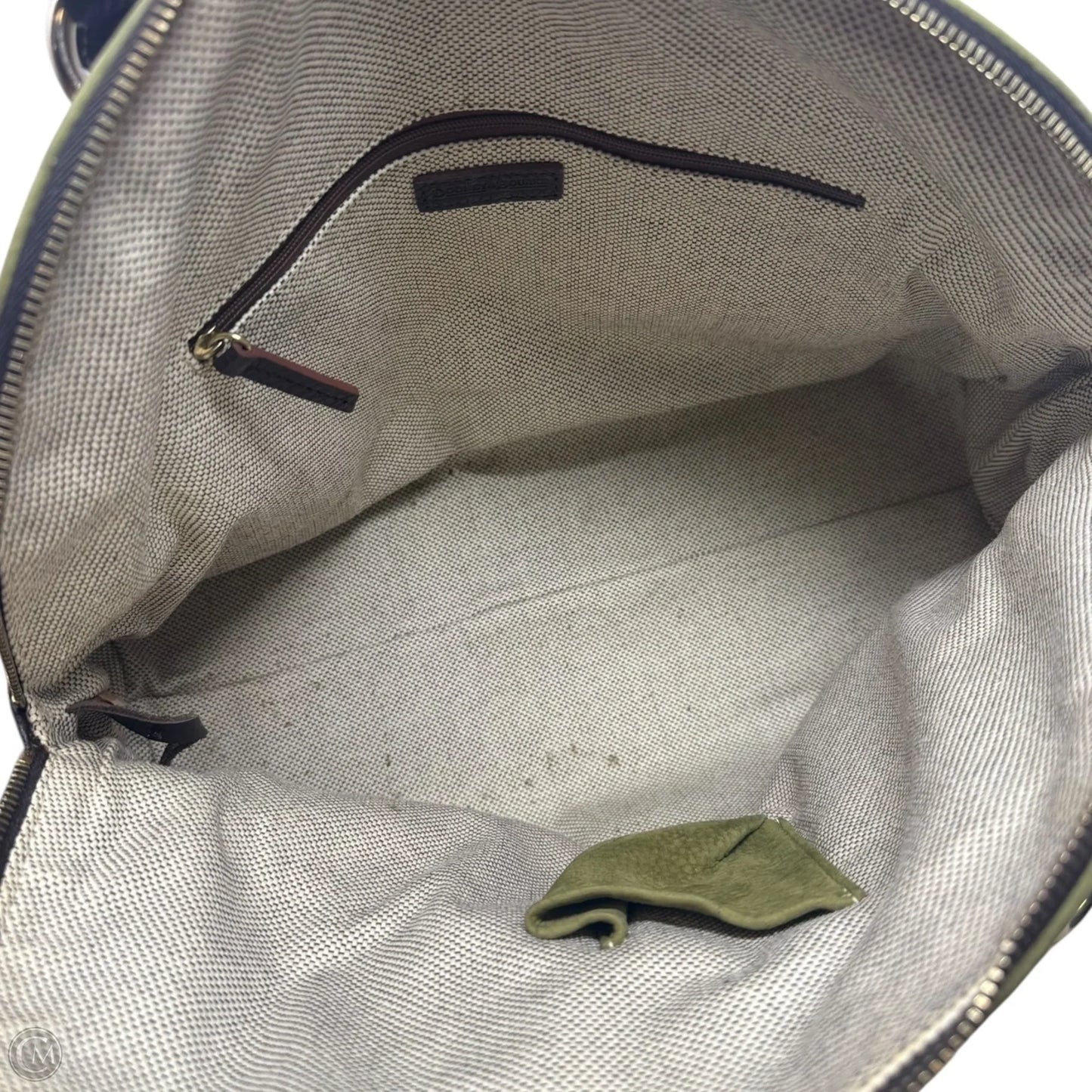 Domed Suede Satchel Designer By Dooney And Bourke In Olive, Size: Large