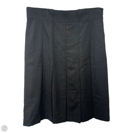 Wool Skirt Midi By Akris In Grey, Size: 12