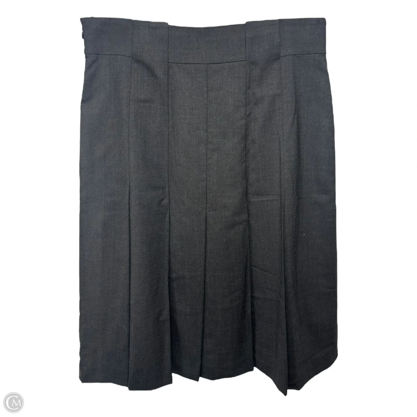 Wool Skirt Midi By Akris In Grey, Size: 12