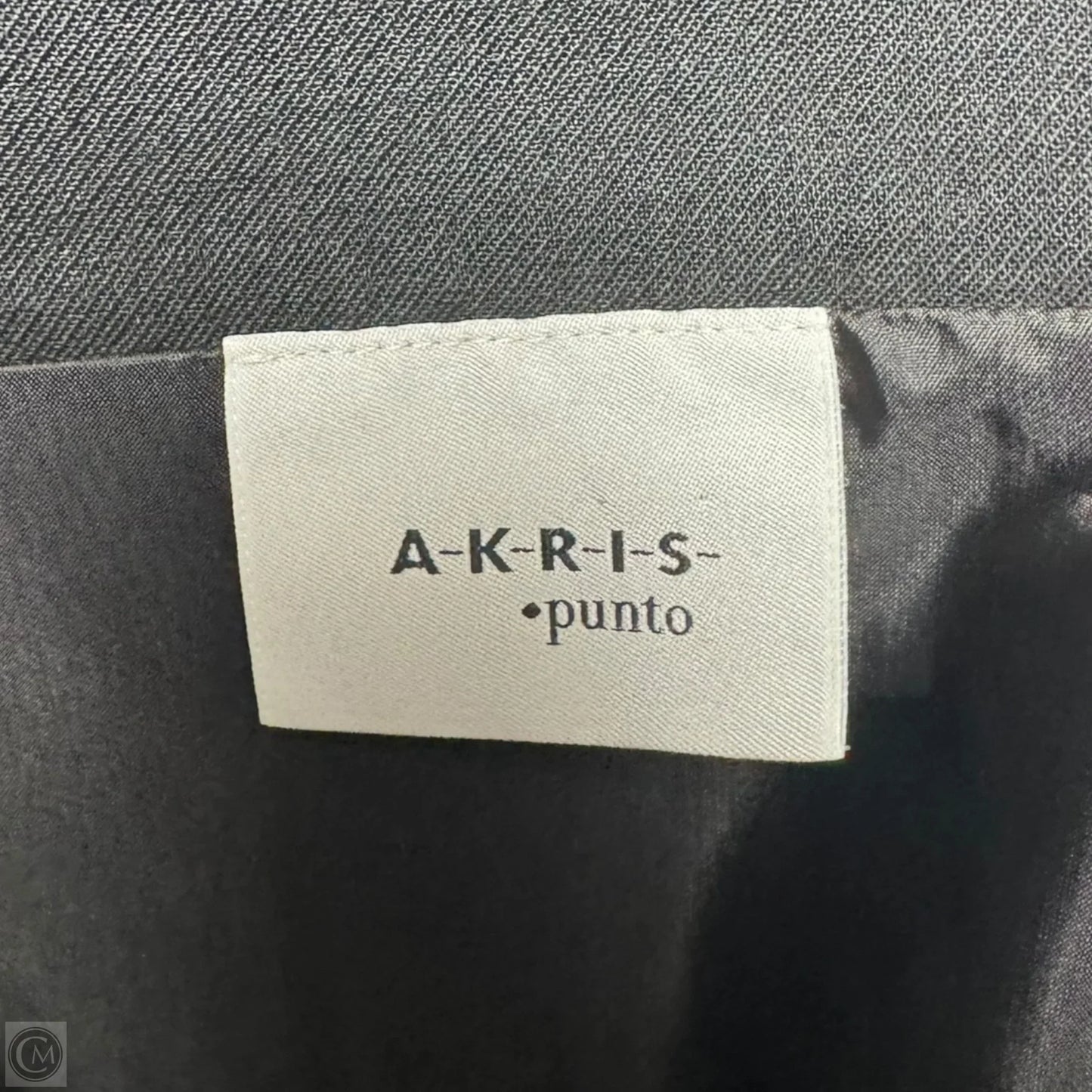 Wool Skirt Midi By Akris In Grey, Size: 12