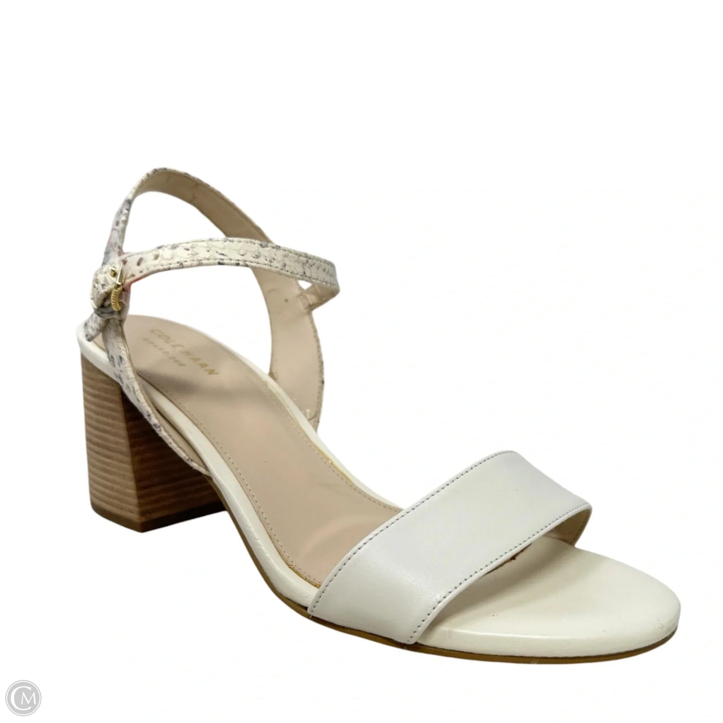 Sandals Heels Block By Cole-haan In Cream, Size: 8.5