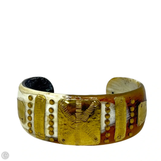 Earth Tones Cuff Bracelet With Gold Accents