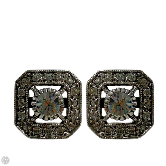 Sterling Silver & Crystal Halo Stud Earrings