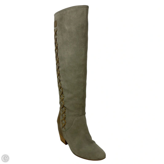 Riyna Hidden Wedge Boots By Gianni Bini In Green, Size: 7.5