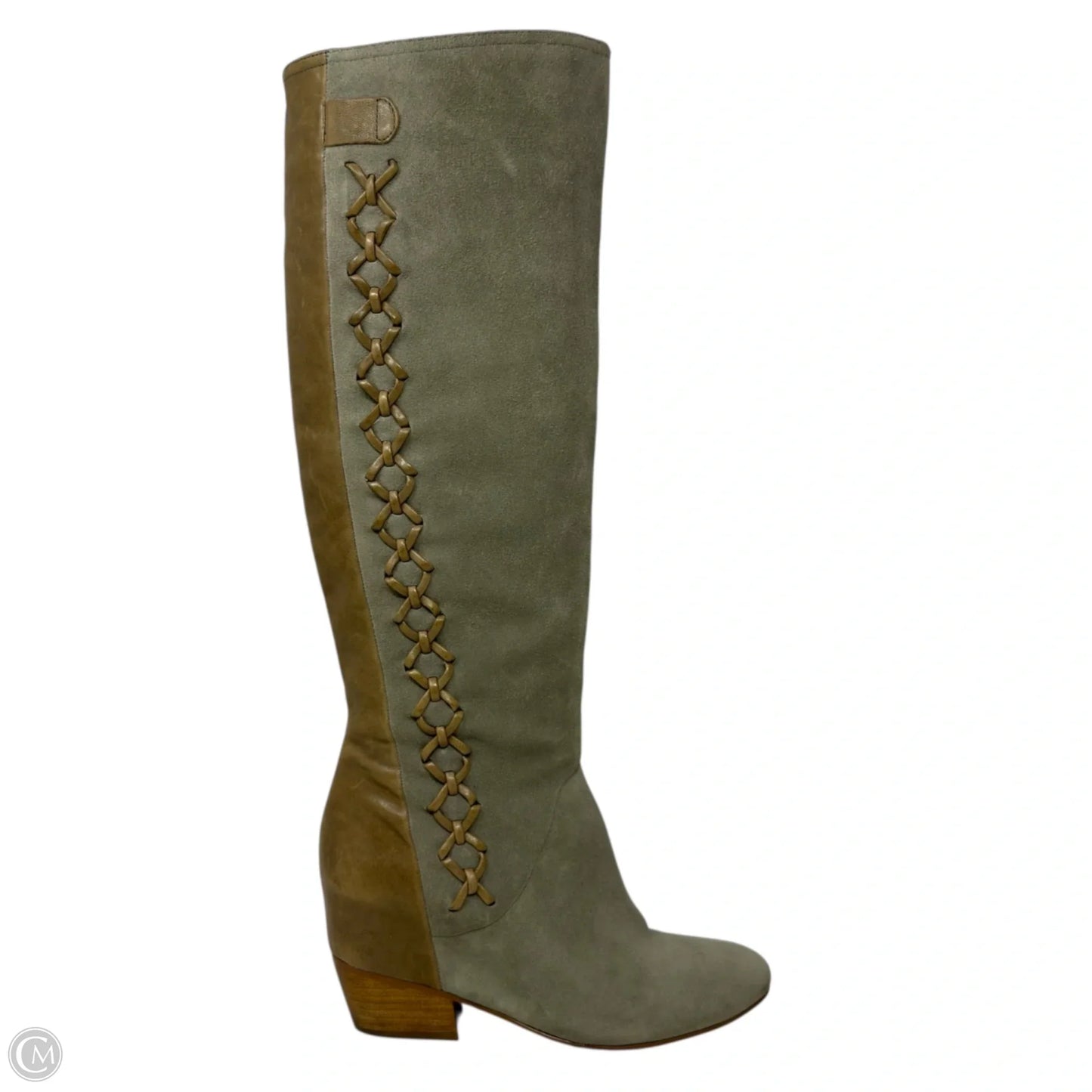 Riyna Hidden Wedge Boots By Gianni Bini In Green, Size: 7.5