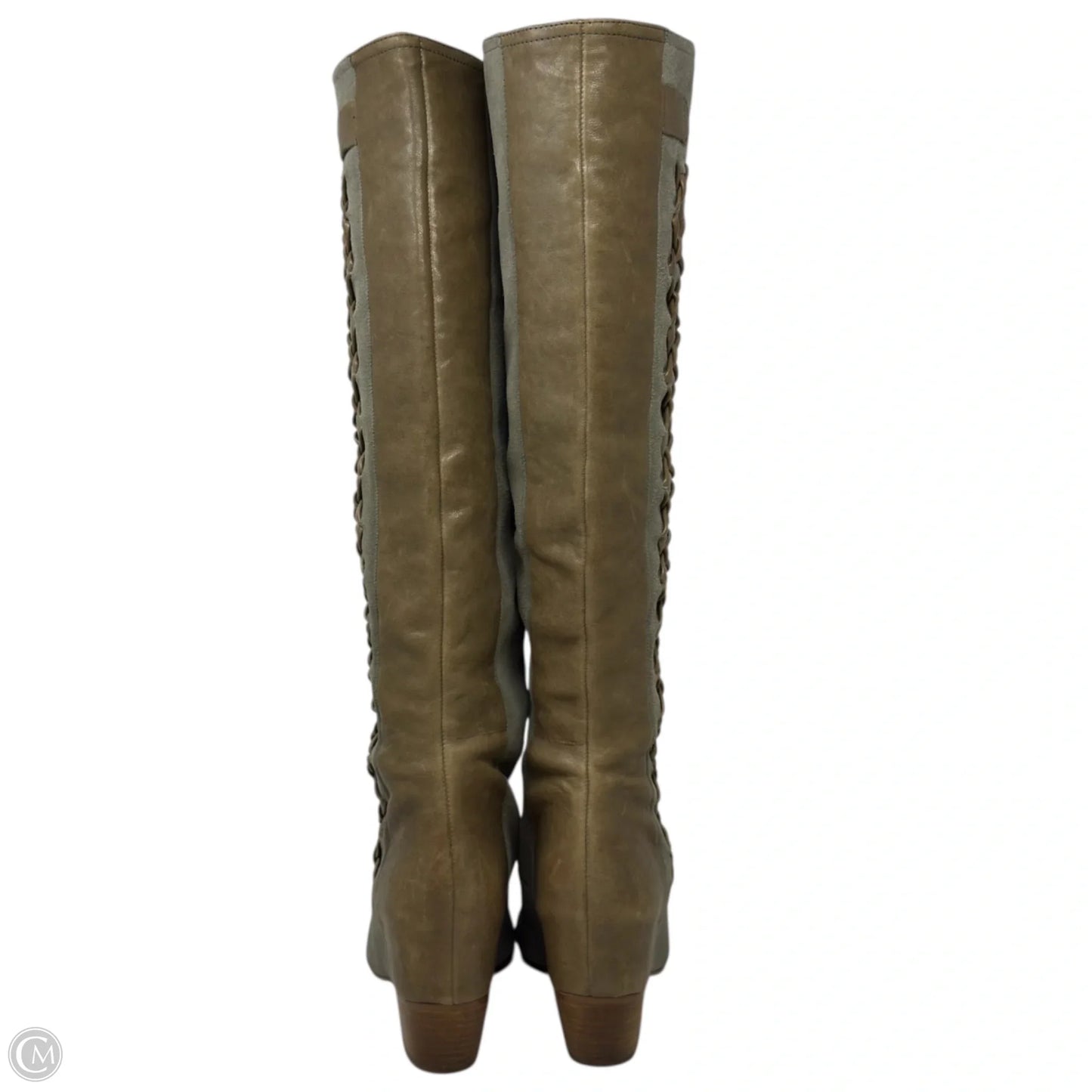 Riyna Hidden Wedge Boots By Gianni Bini In Green, Size: 7.5