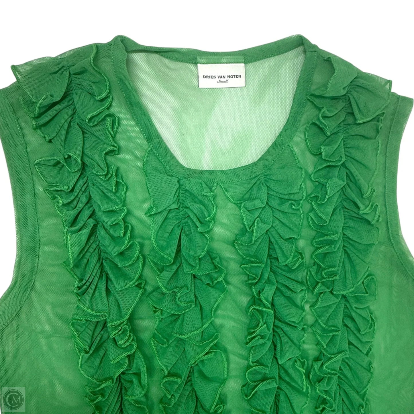 Hoser Sheer Top By Dries Van Noten In Green, Size: S