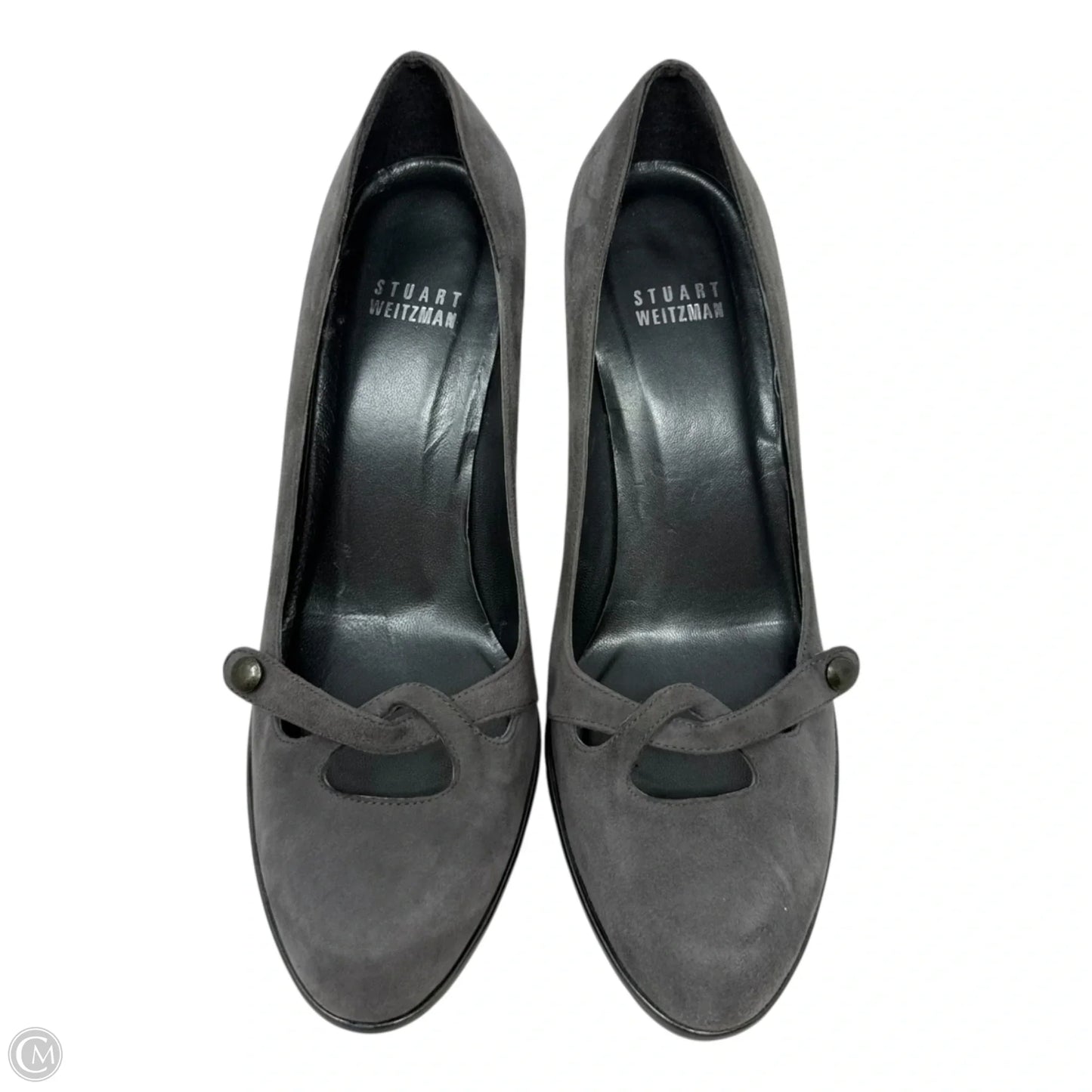 Mary Jane Classic Pumps Designer By Stuart Weitzman In Grey, Size: 6.5