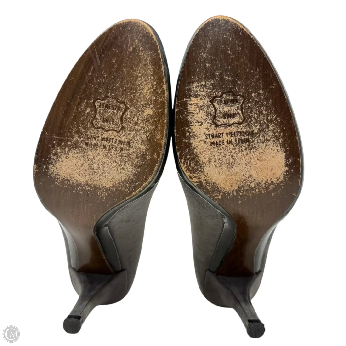 Mary Jane Classic Pumps Designer By Stuart Weitzman In Grey, Size: 6.5