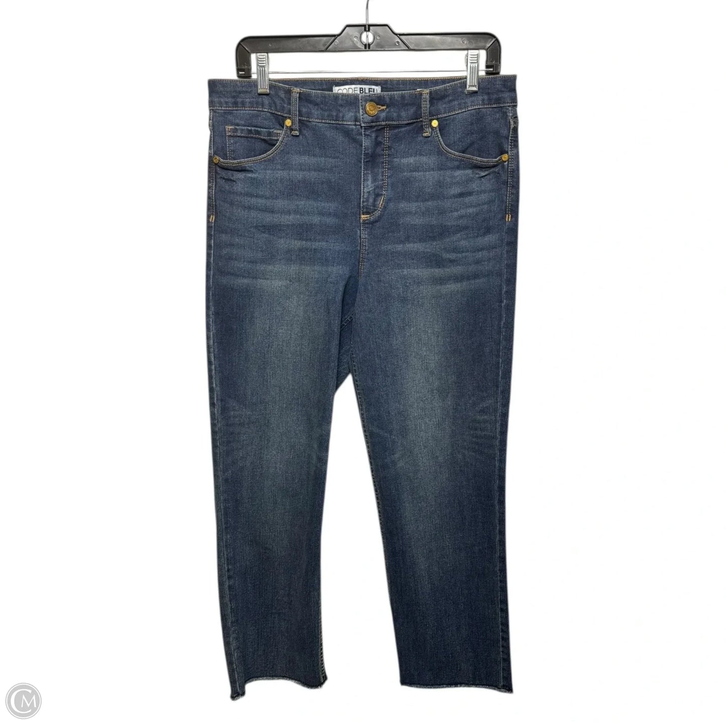 High Rise Straight Jeans By Code Blue In Blue Denim, Size: 10