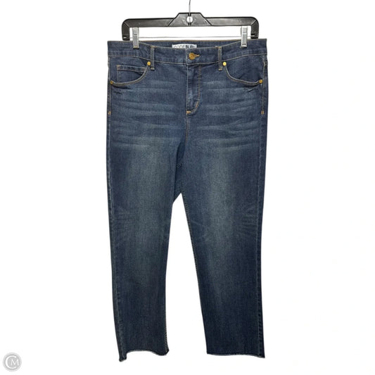 High Rise Straight Jeans By Code Blue In Blue Denim, Size: 10