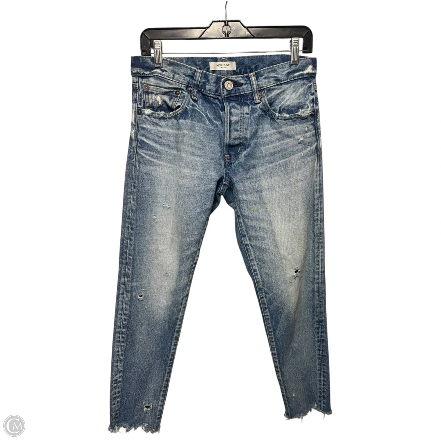 Jeans Straight By Moussy In Blue Denim, Size: 4