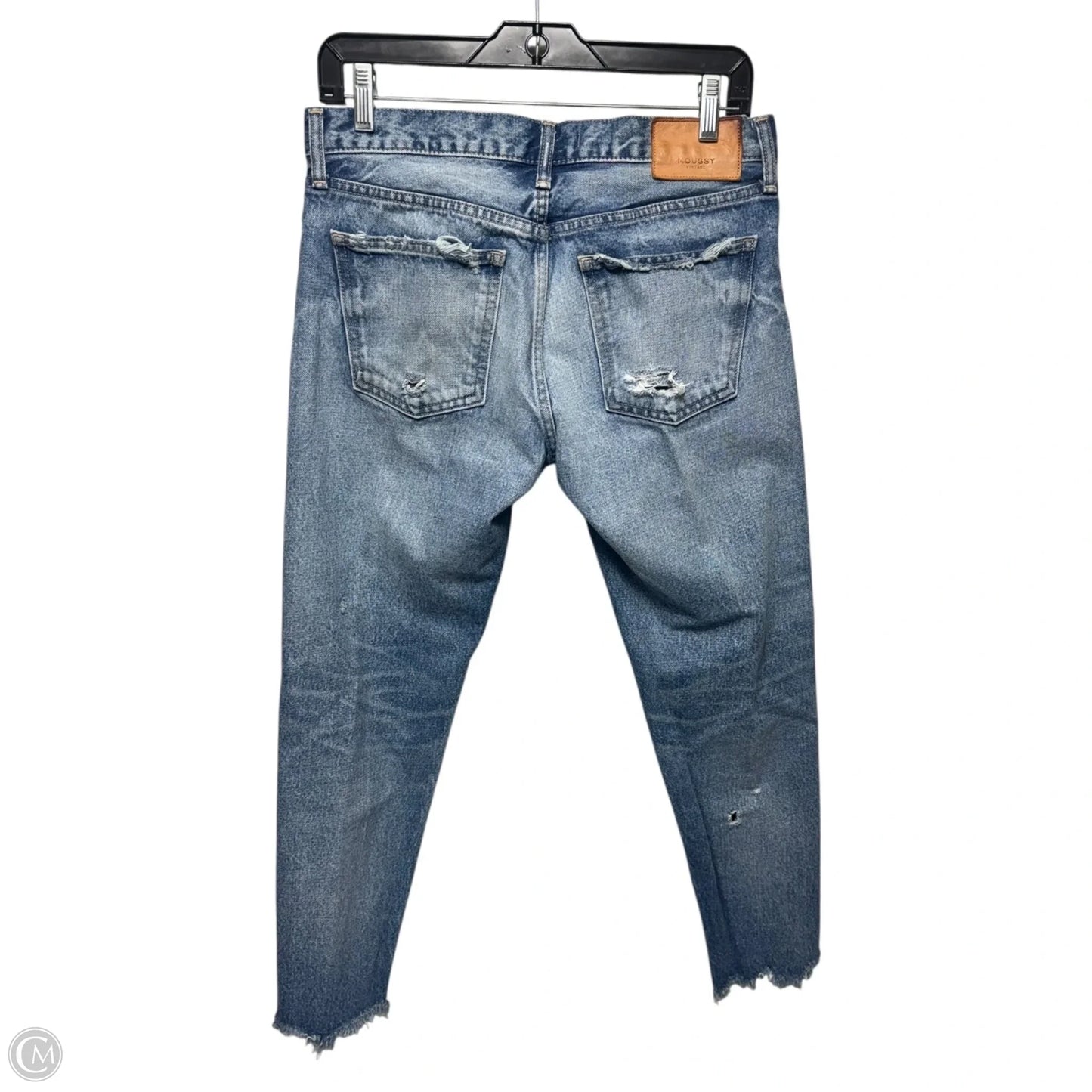 Jeans Straight By Moussy In Blue Denim, Size: 4