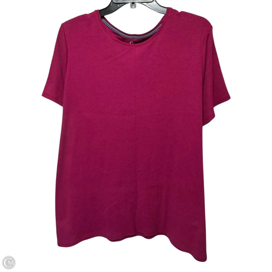 Top Short Sleeve By Croft And Barrow In Pink, Size: 2x